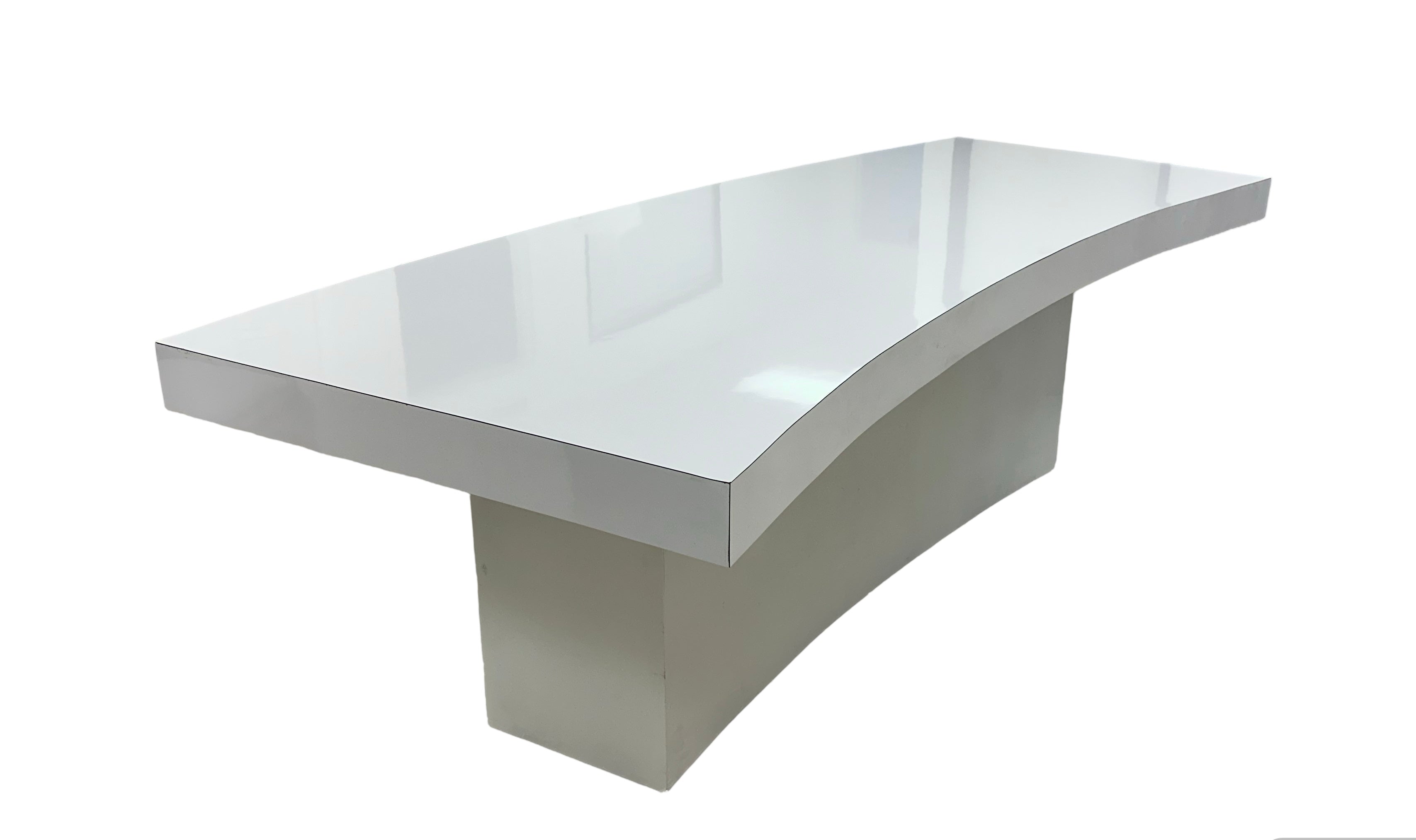 Milan White Curved Table – Event City