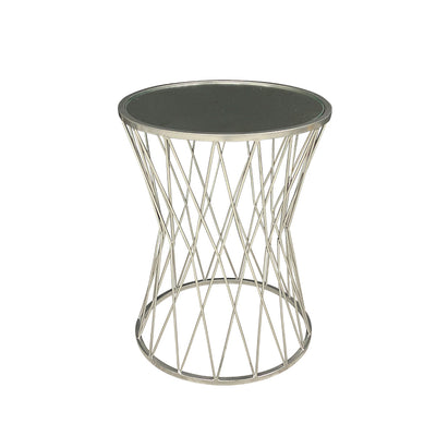 Fishnet Silver End Table