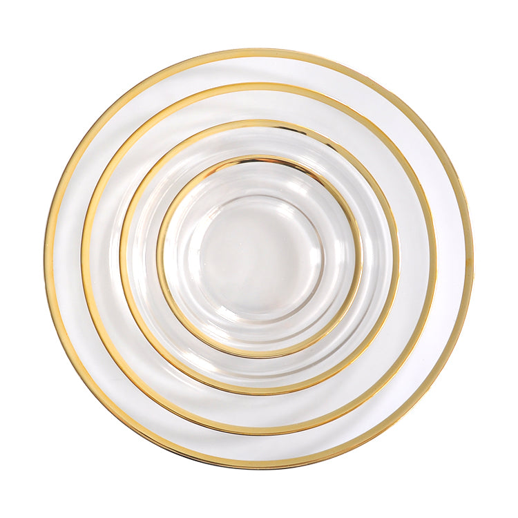 Gold Rim Glass Dinnerware – Event City