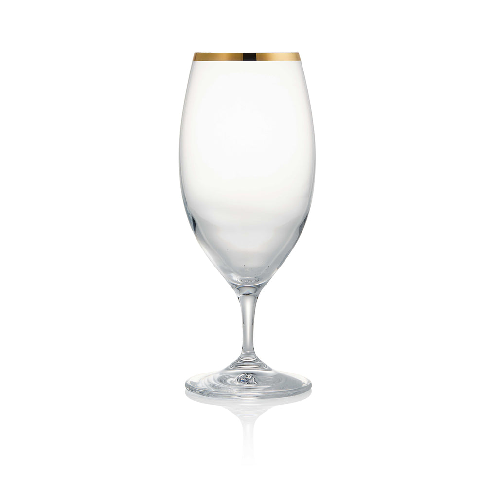 GOLD RIM WATER GLASS – The Social Hire Co.